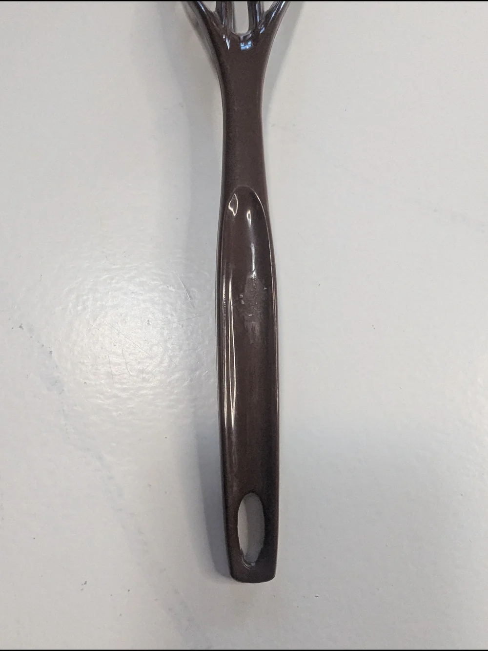 Vintage Foley Brown Nylon Slotted Mixing Spoon Whisk 11